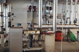 Dettagli della centrale termica, connessa al teleriscaldamento